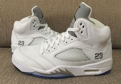 nike air jordan 5 metallic silver weiß|Nike jordan silver.